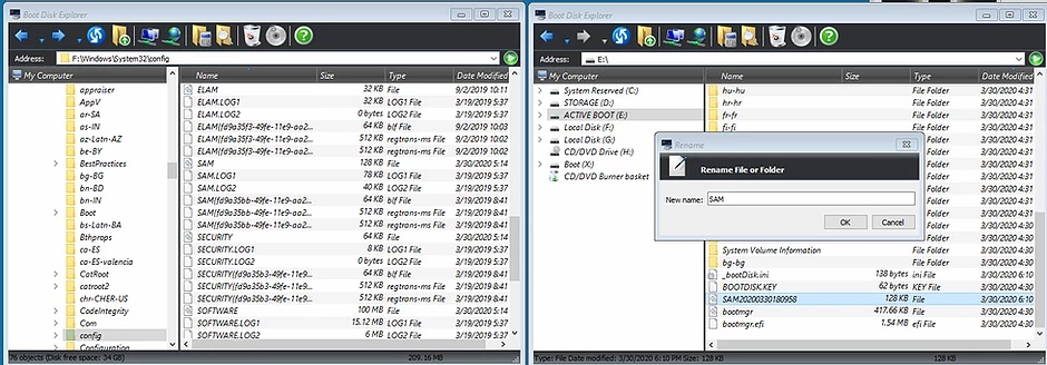 Copy SAM file