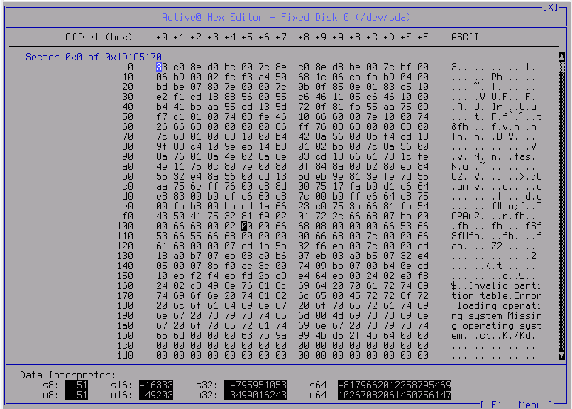 TinyCore HexEditor